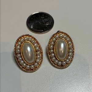 Vintage Gold and Pearl Earrings